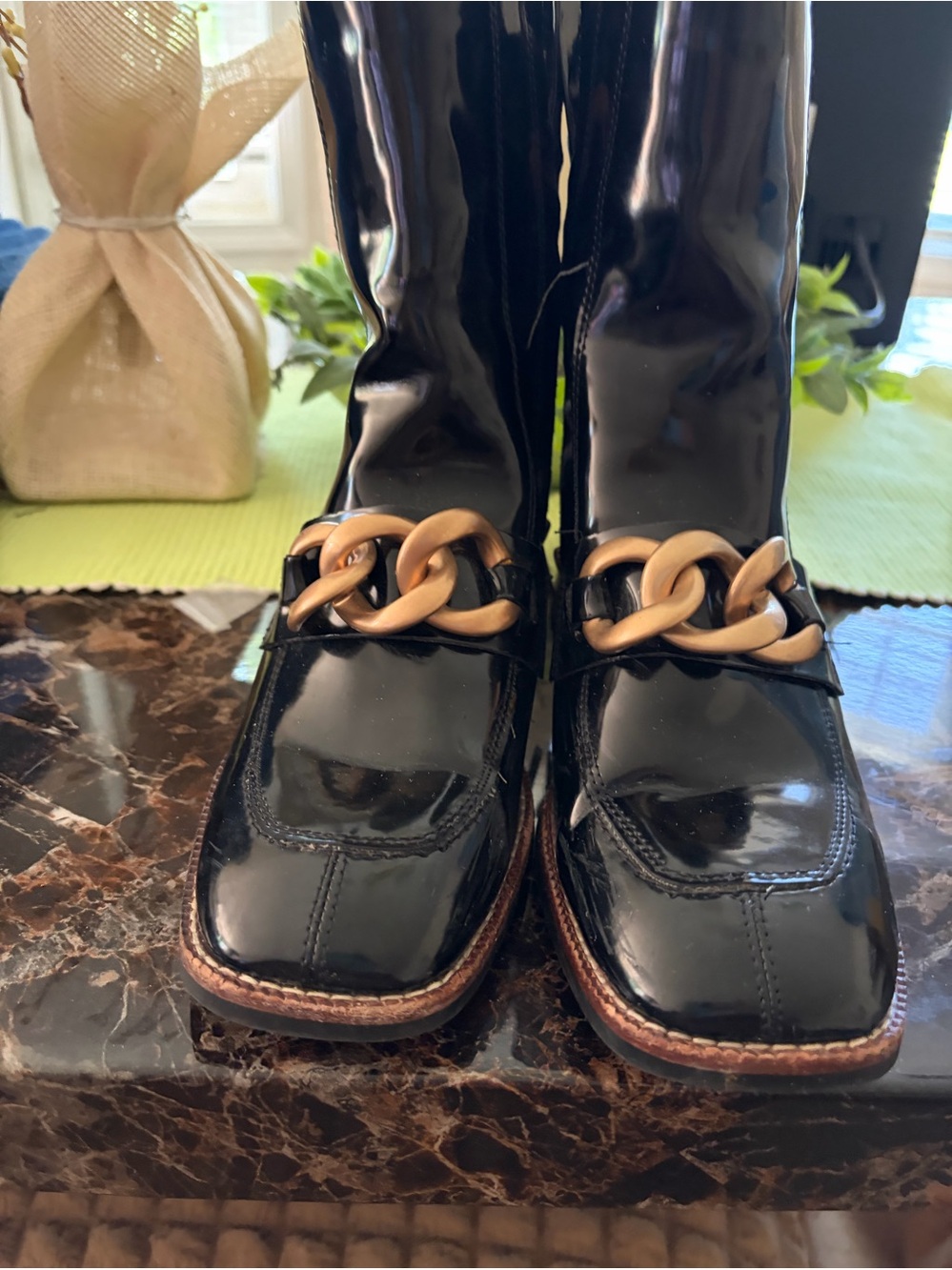 Steve Madden Black Patent Ankle Boots – Women’s Size 8